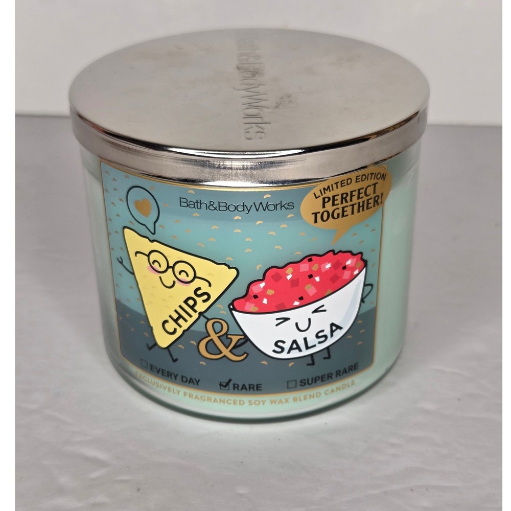 Bath & Body Works Chips & Salsa 3 Wick Candle Limited Edition Perfect Together - Picture 1 of 5